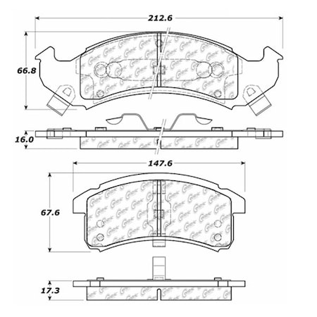 Centric Parts Posi-Quiet Ceramic Pad, 105.06230 105.06230